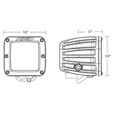 Load image into Gallery viewer, RIGID Industries D-Series LED SAE Fog Beam - Yellow/White - Set of 2 [50482]
