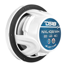 Load image into Gallery viewer, DS18 8" 2-Way Coaxial Marine Speakers w/Digital LED Lights  Bullet Tweeter - White - 175W, 4-Ohm [NXL-IQ8/WH]
