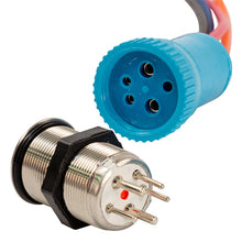 Load image into Gallery viewer, Bluewater 22MM Programmable Waterproof Off-On Blue/Red Switch w/Breaker [9060-1113]

