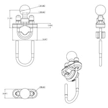 Load image into Gallery viewer, RAM Mount Zinc Coated U-Bolt Base w/1" Ball [RAM-B-231ZU]
