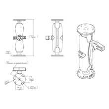 Load image into Gallery viewer, RAM Mount 1.5" Double Ball Mount with Hardware for Garmin Striker + More [RAM-101-G4]
