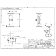 Load image into Gallery viewer, RAM Mount 1" Ball Light Use Surface Mount f/Garmin echo 100, 150, 300c [RAM-B-101-G4]
