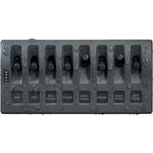 Load image into Gallery viewer, Blue Sea 4309 WeatherDeck 12V DC Waterproof Switch Panel - 8 Position [4309]
