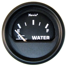 Load image into Gallery viewer, Faria Euro Black 2" Tank Level Gauge - Potable Water [12830]

