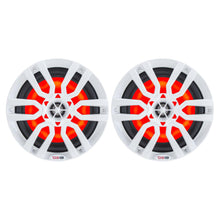 Load image into Gallery viewer, DS18 HYDRO 6.5" 2-Way Marine Speakers w/RGB LED Lights 300W - White [NXL-6]
