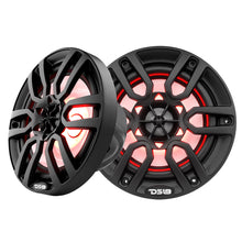 Load image into Gallery viewer, DS18 HYDRO 6.5" 2-Way Marine Speakers w/RBG LED Lights 300W - Matte Black [NXL-6BK]
