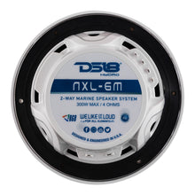 Load image into Gallery viewer, DS18 New Edition HYDRO 6.5" 2-Way Marine Speakers w/RGB LED Lighting 300W - White [NXL-6M/WH]
