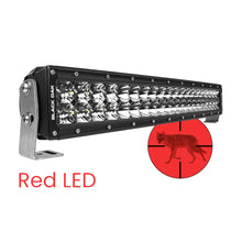 Load image into Gallery viewer, Black Oak 20" Curved Double Row Red LED Predator Hunting Light Bar - Combo Optics - Black Housing - Pro Series 3.0 [20CR-D3OS]

