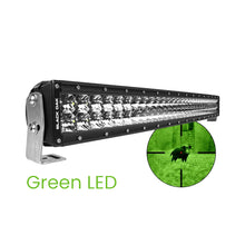 Load image into Gallery viewer, Black Oak 30" Curved Double Row Green LED Hog Hunting Light Bar - Combo Optics - Black Housing - Pro Series 3.0 [30CG-D3OS]
