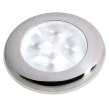 Load image into Gallery viewer, Hella Marine Slim Line LED 'Enhanced Brightness' Round Courtesy Lamp - White LED - Stainless Steel Bezel - 12V [980500521]
